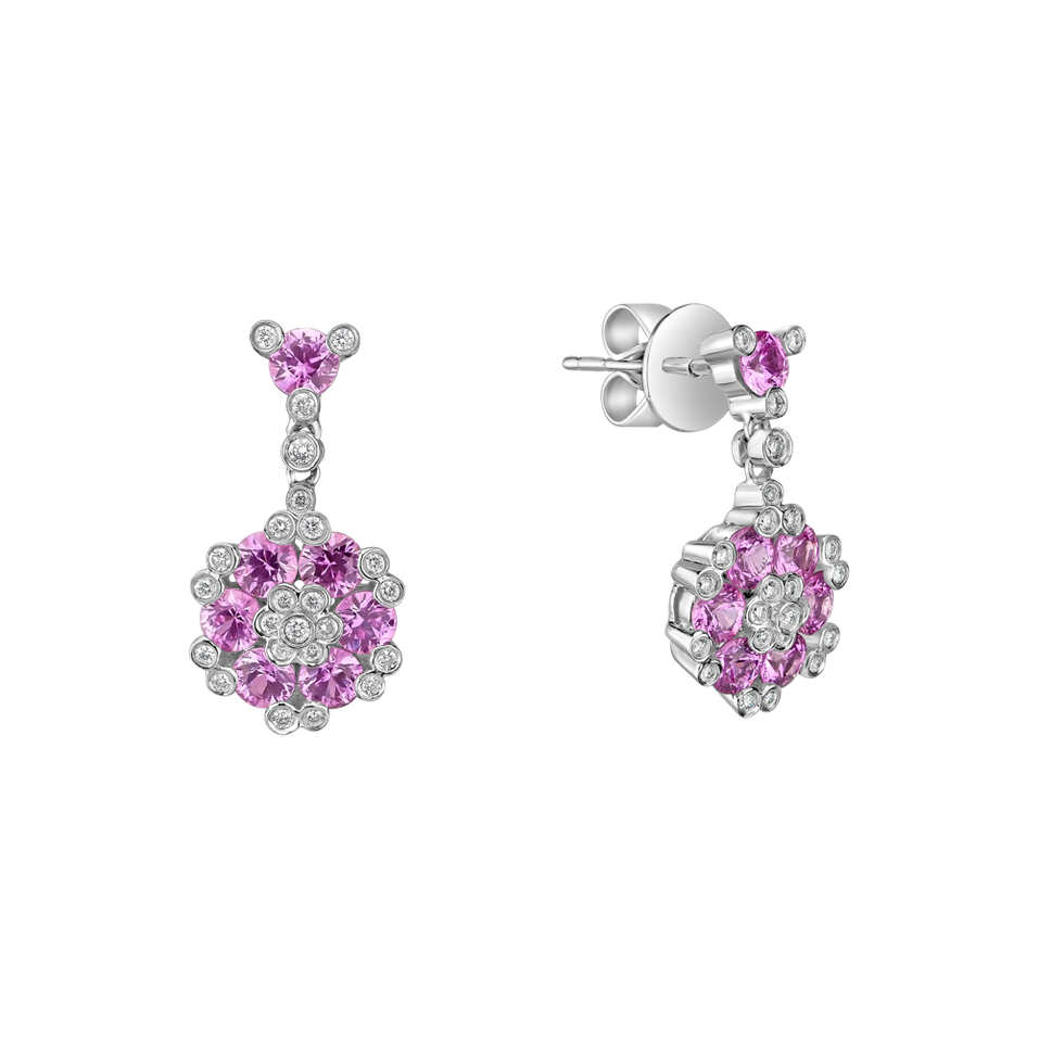 Náušnice s diamantmi a zafírmi Jocelyn