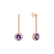 Náušnice s ametystom diamantmi Chivalry3