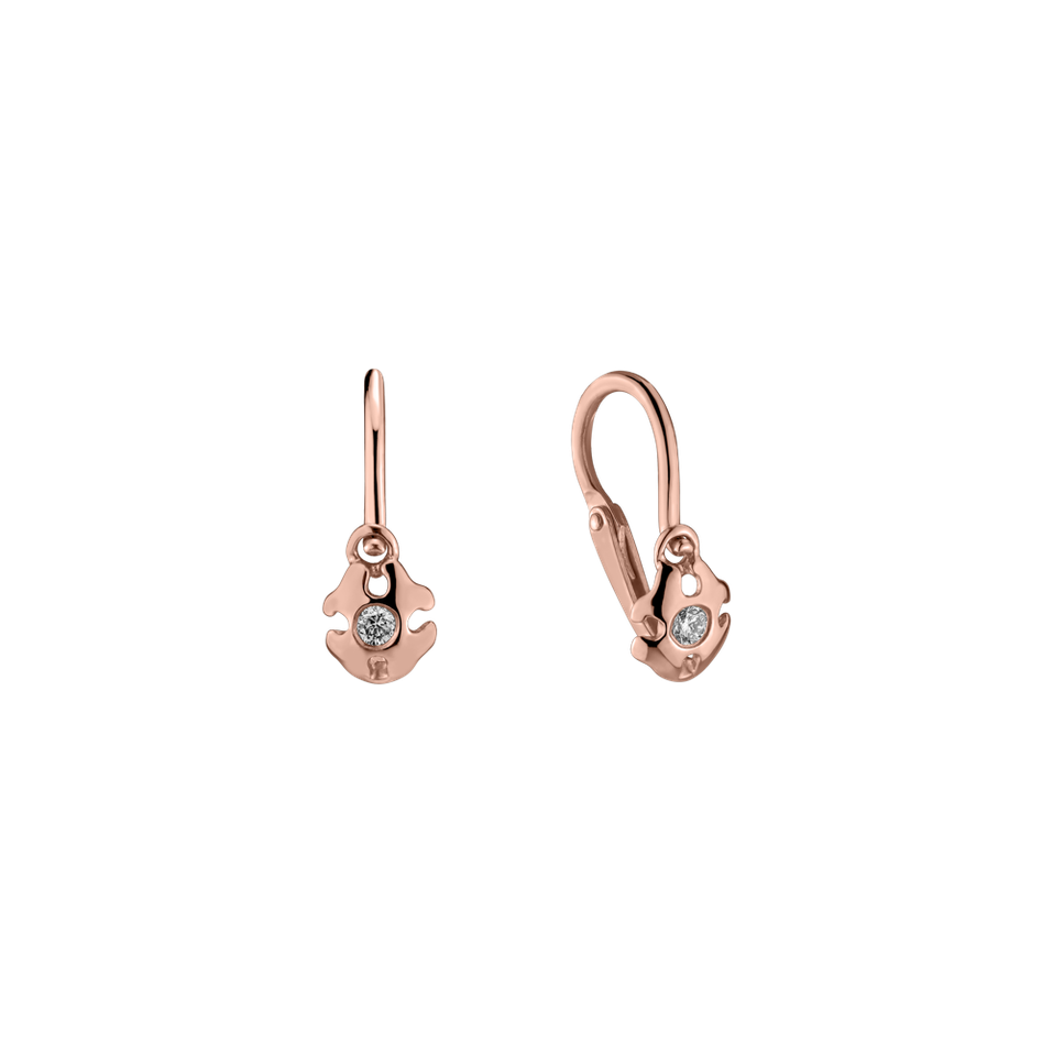 Detské náušnice s diamantom Kira