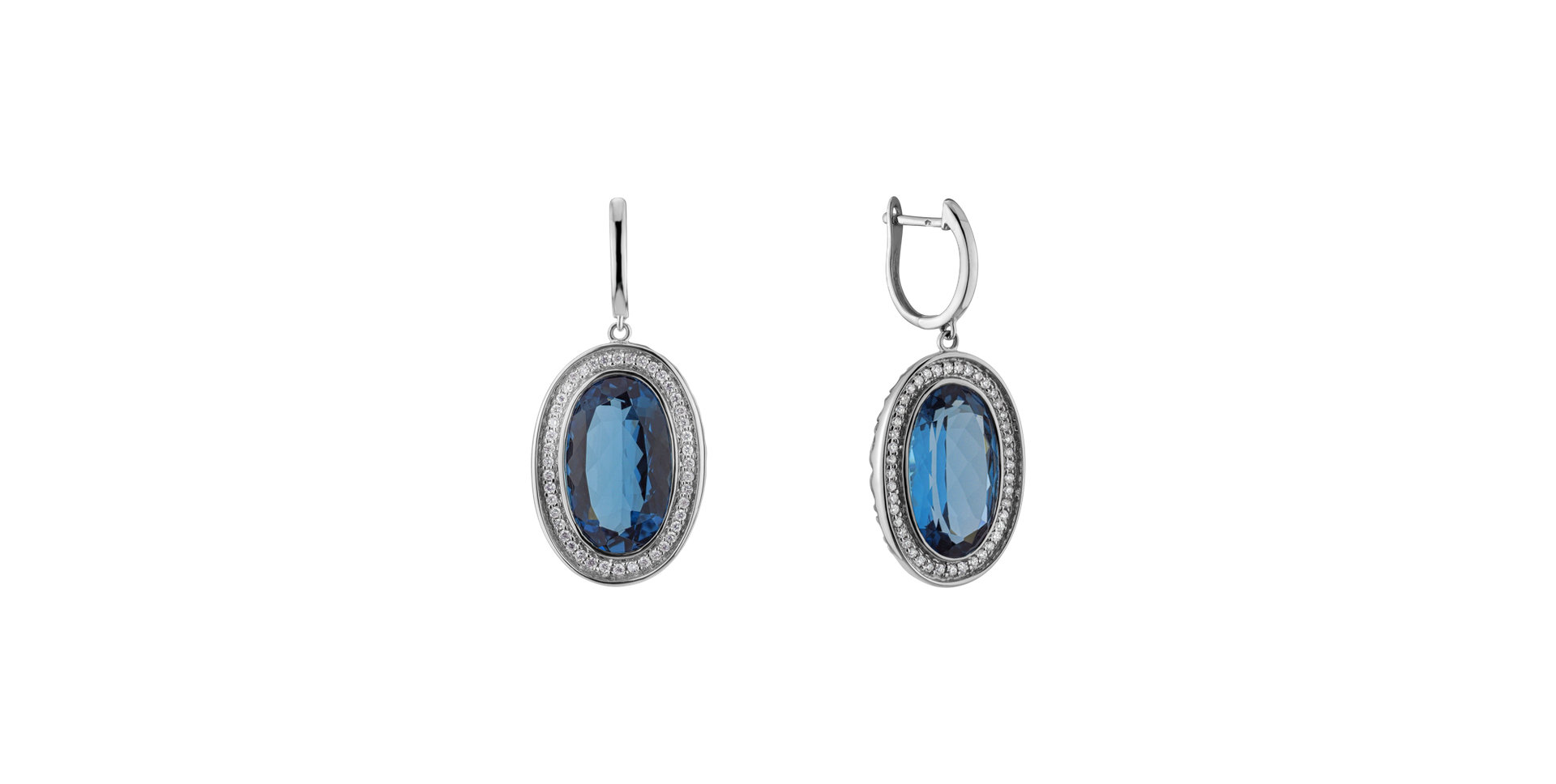 Náušnice s topásom a diamantmi Melissa