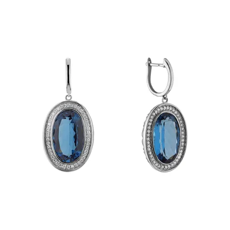 Náušnice s topásom a diamantmi Melissa