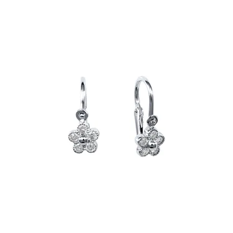 Detské náušnice s diamantmi Diamond Flower