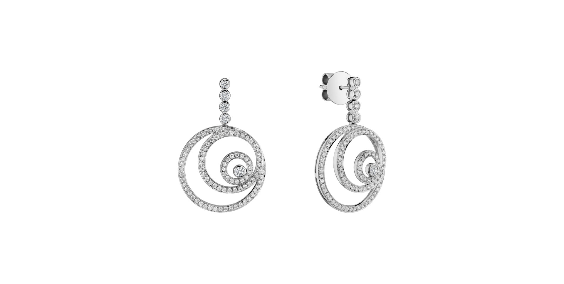 Náušnice s diamantmi Noble Spiral