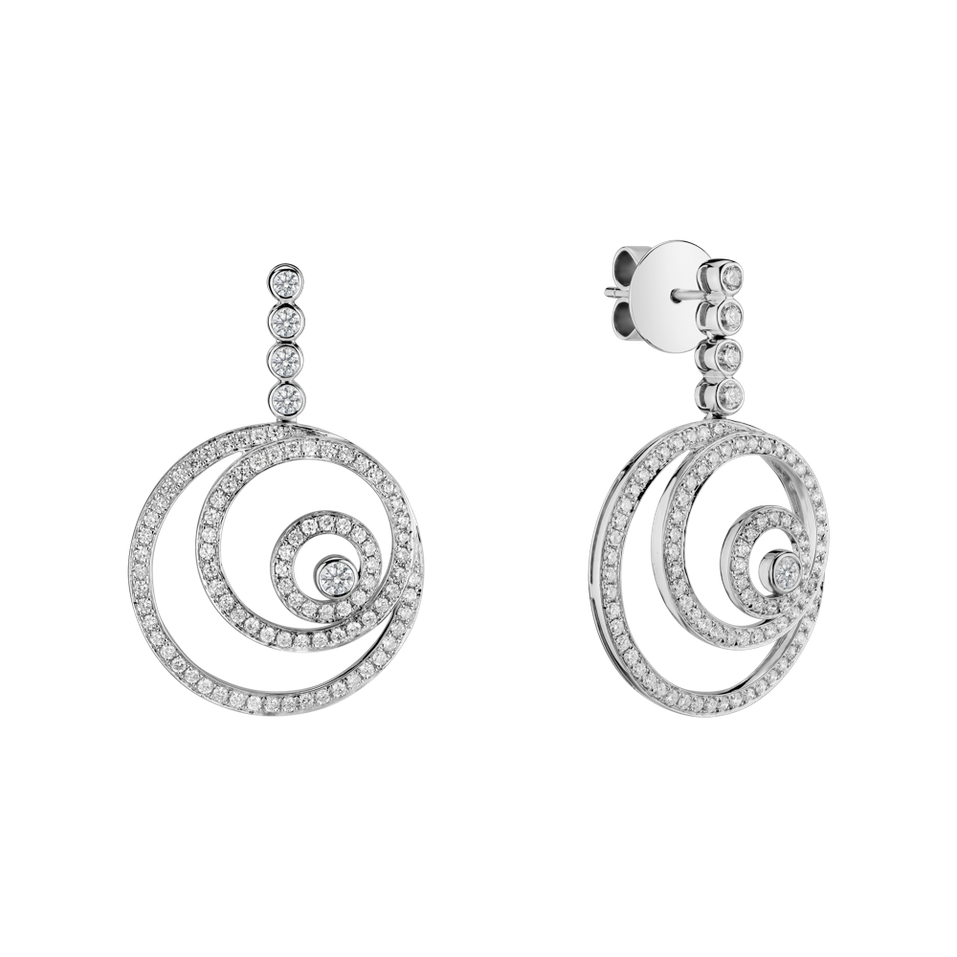 Náušnice s diamantmi Noble Spiral