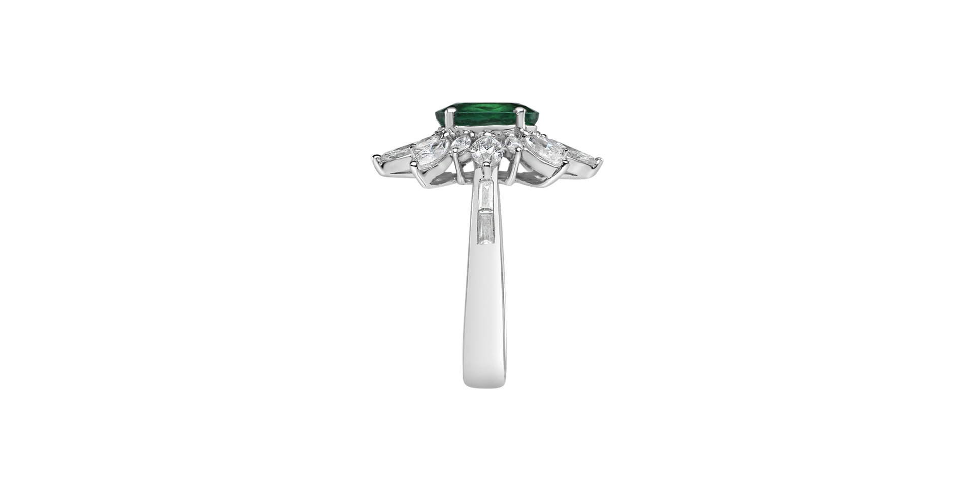 Prsteň so smaragdom a diamantmi Emerald Queen