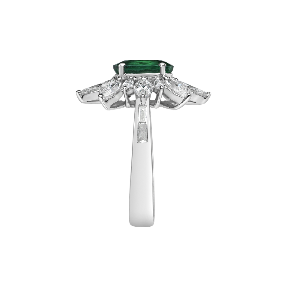 Prsteň so smaragdom a diamantmi Emerald Queen