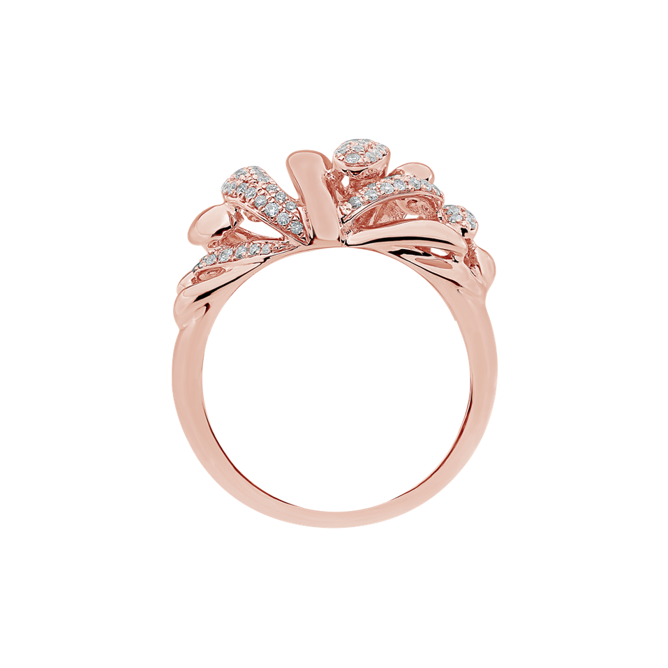 Prsteň s diamantmi Pink Rosemary