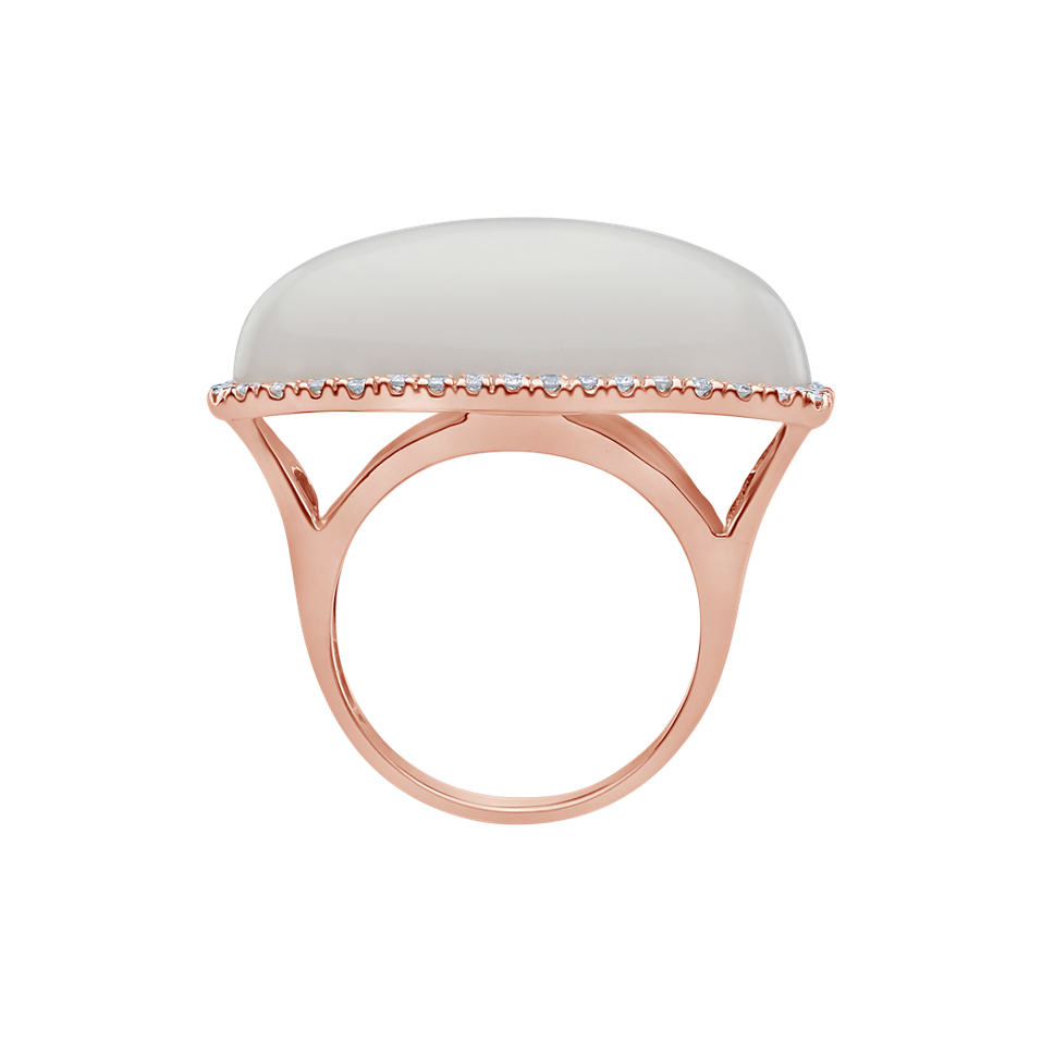 Prsteň s achátom a diamantmi Night Passion