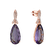 Náušnice s ametystom diamantmi Siddharth3