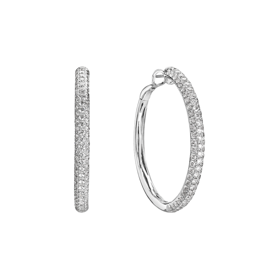 Náušnice s diamantmi Luxury Jewel