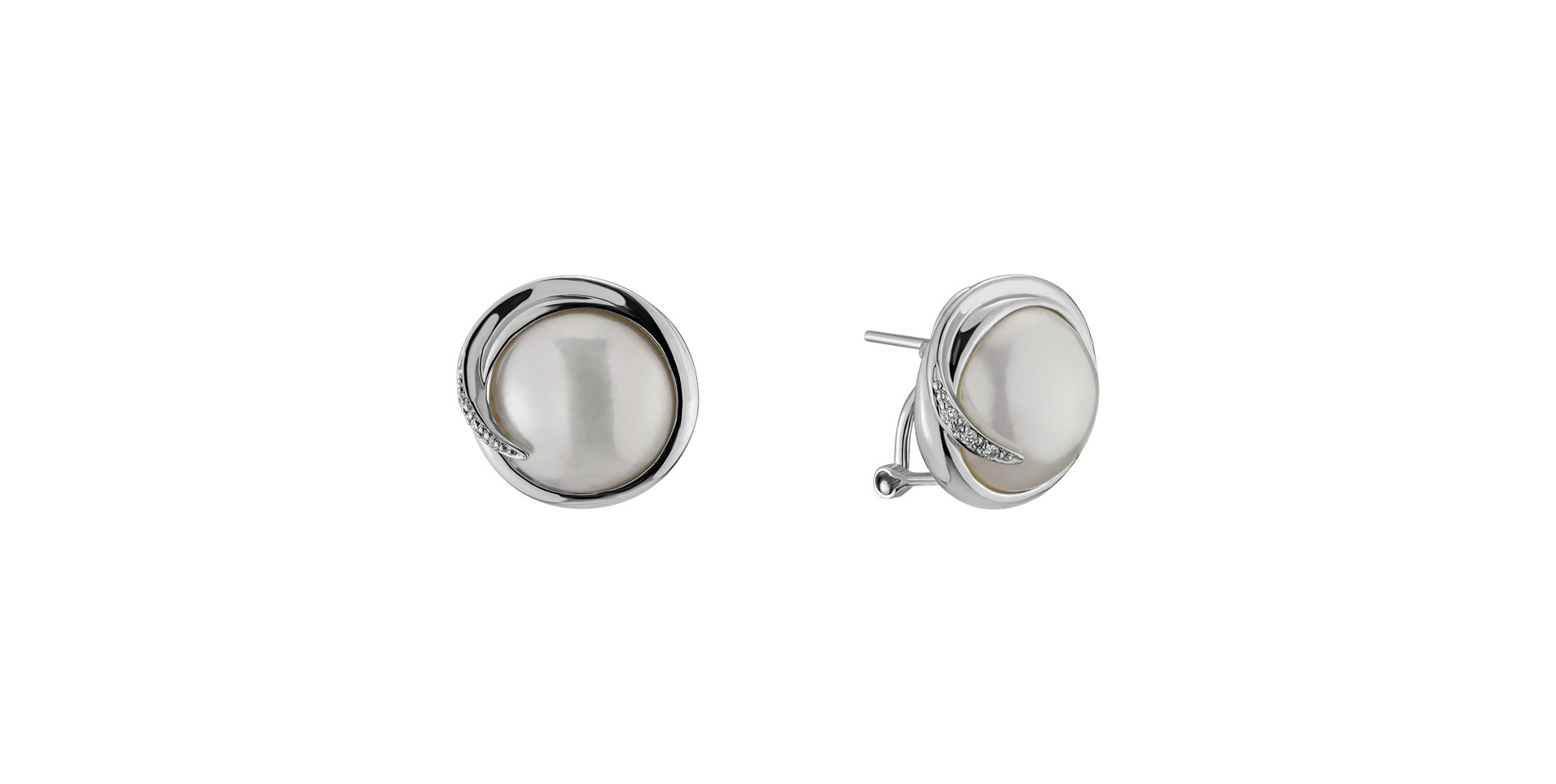 Náušnice s perlou a diamantom Lorena Waves