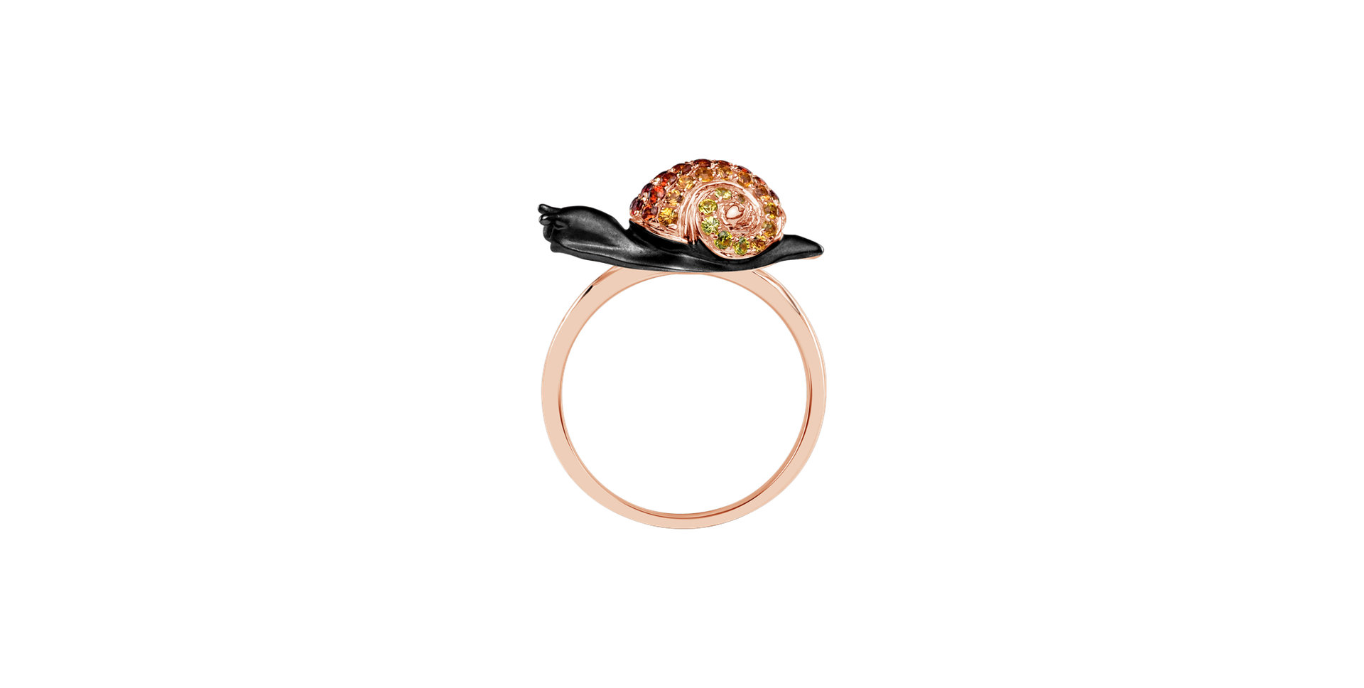 Prsteň so zafírmi Luxury Snail
