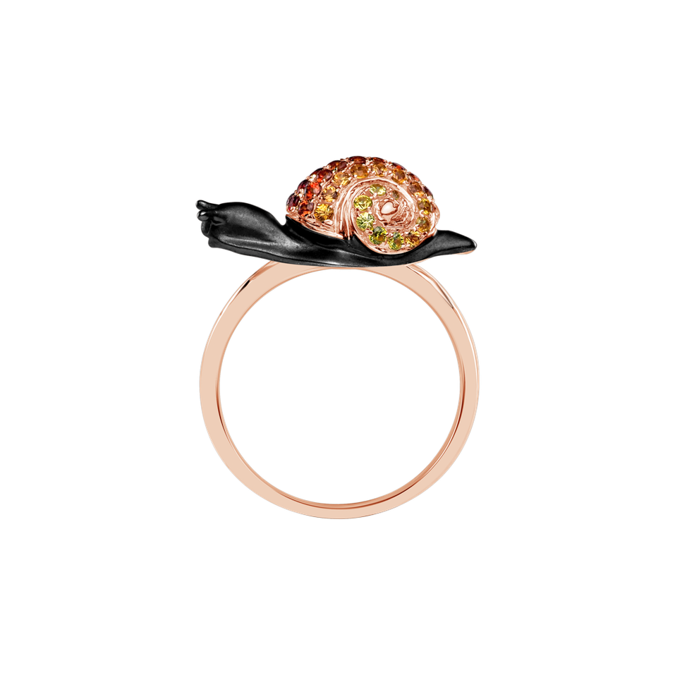 Prsteň so zafírmi Luxury Snail