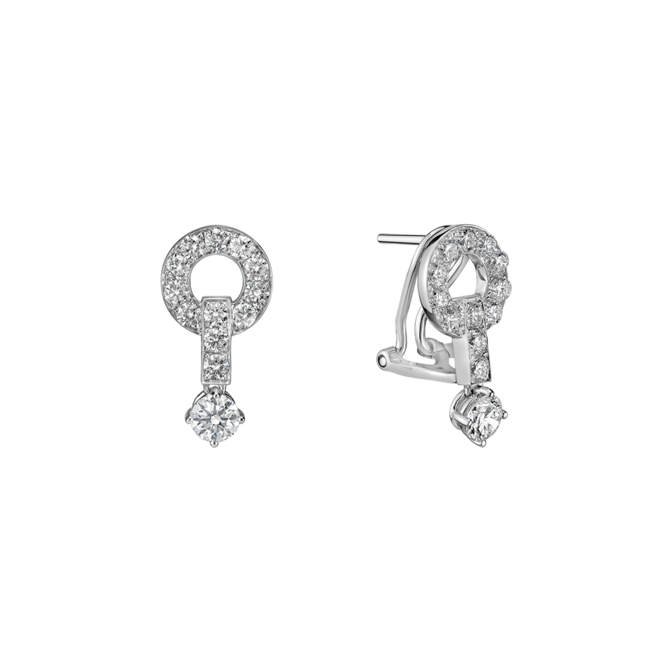 Náušnice s diamantmi Water Lilies