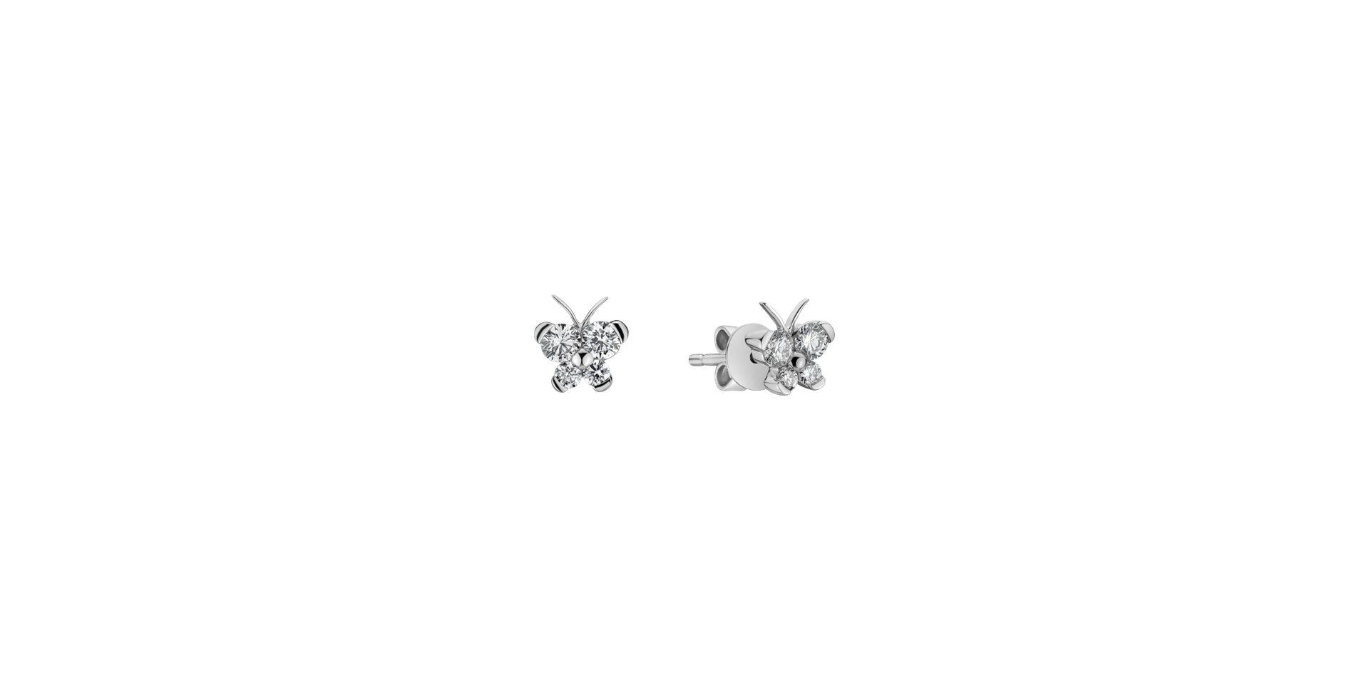 Náušnice s diamantmi Baby Papillon