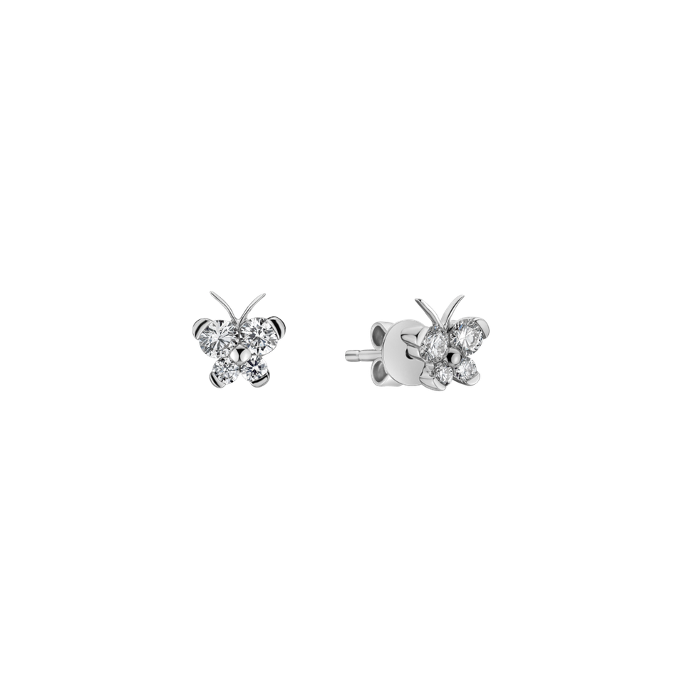 Náušnice s diamantmi Baby Papillon