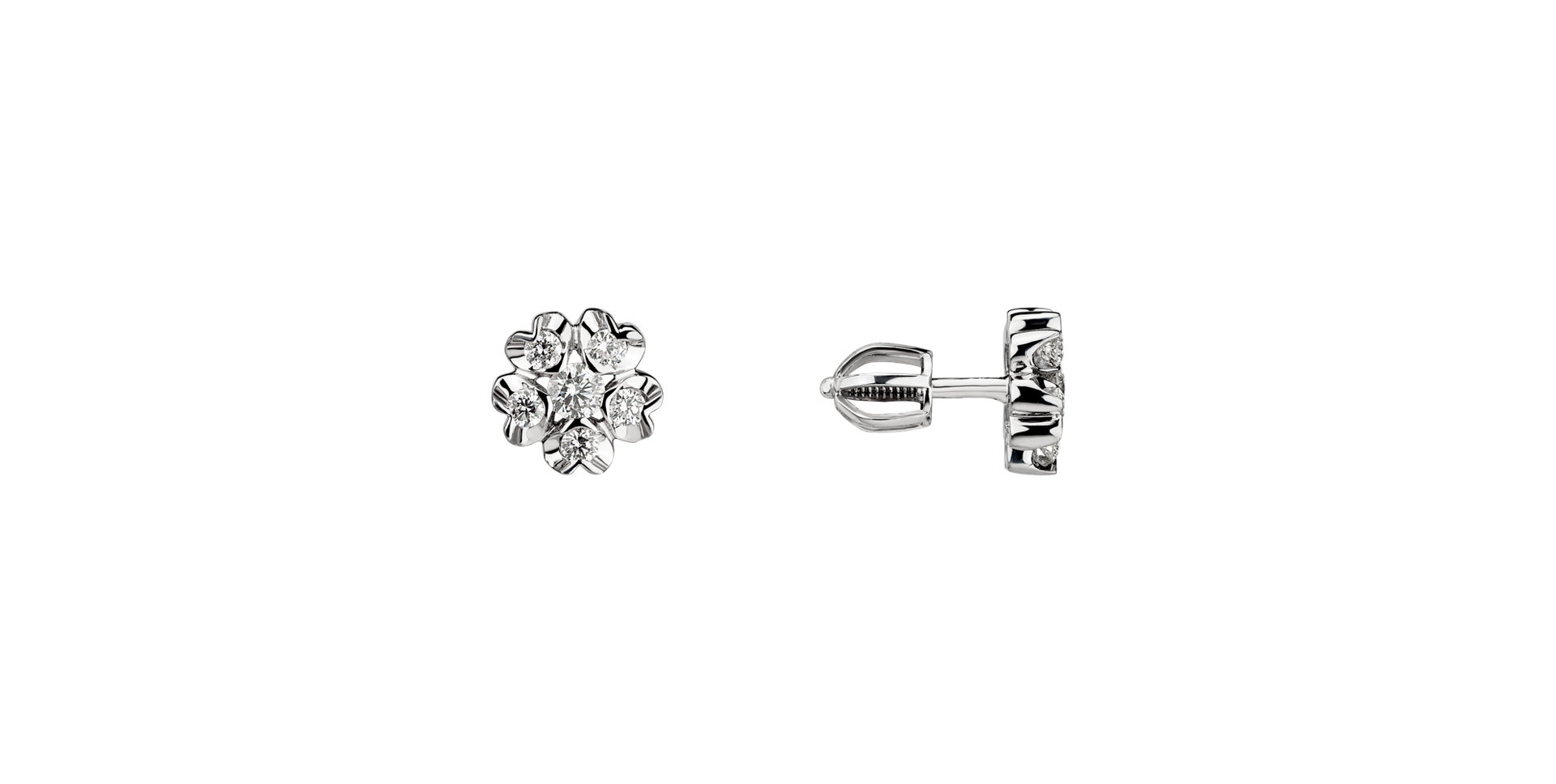 Náušnice s diamantmi Asters