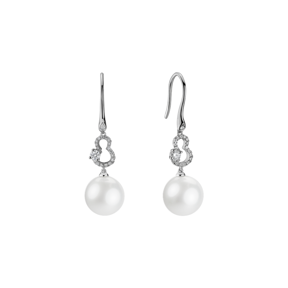 Náušnice s perlou a diamantmi Esdras