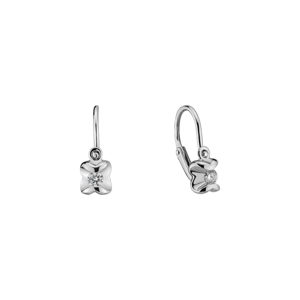 Detské náušnice s diamantom Cute Charm