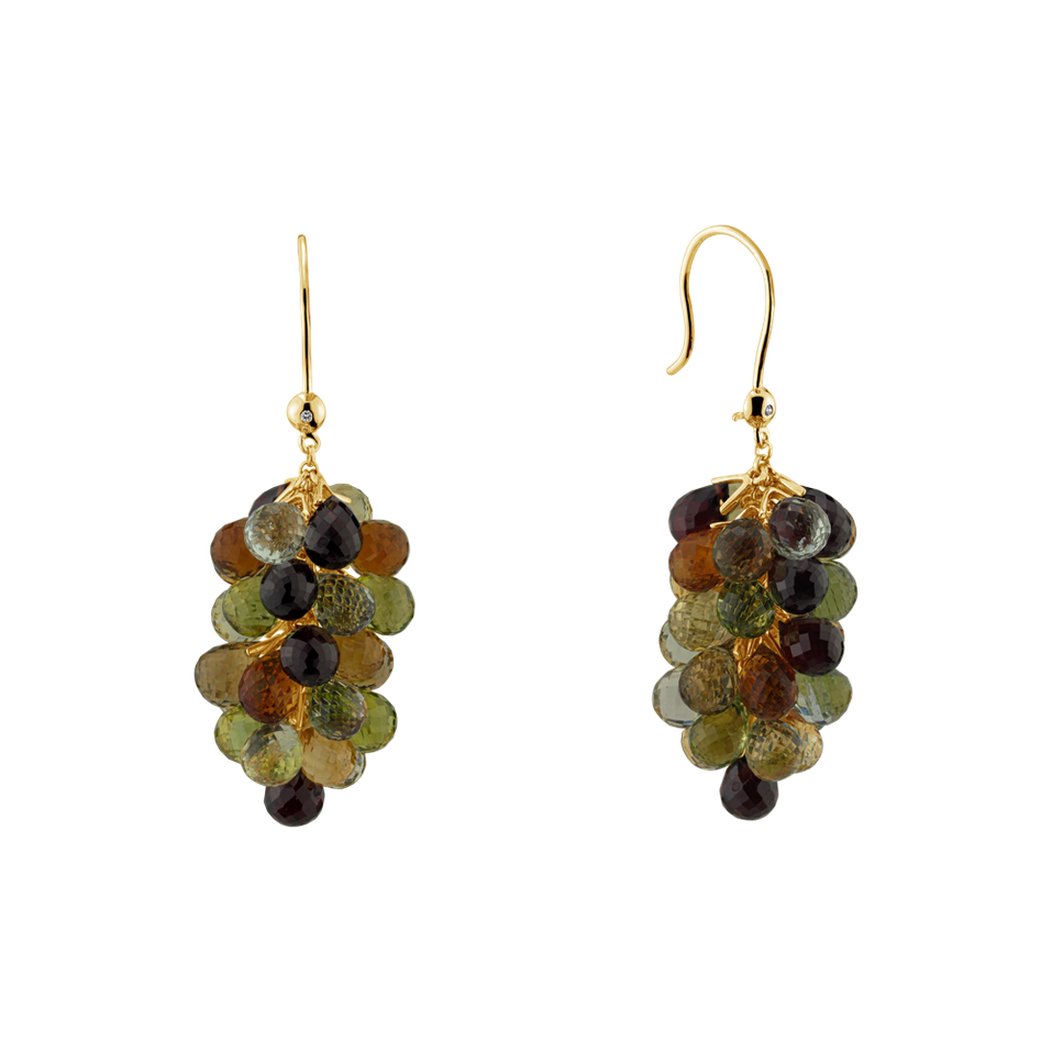 Náušnice s diamantom a drahokamami Padovesi