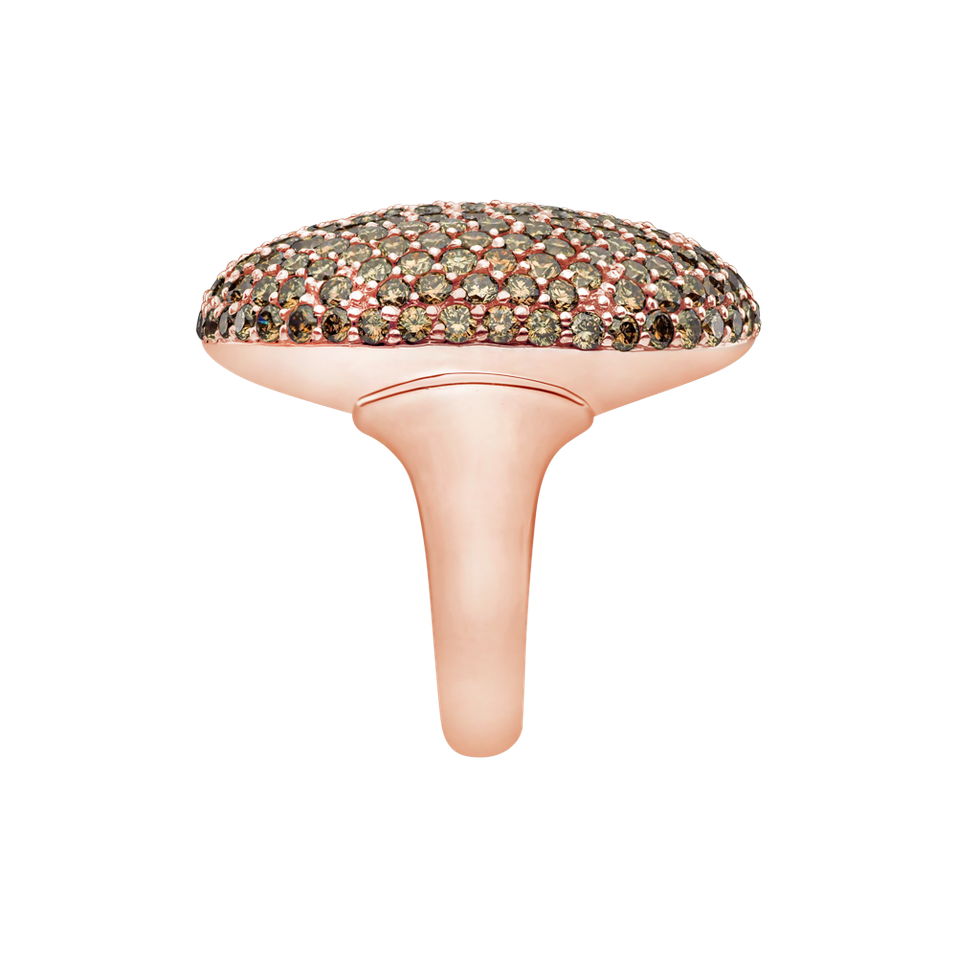 Prsteň s hnedými diamantmi Daring Sunset