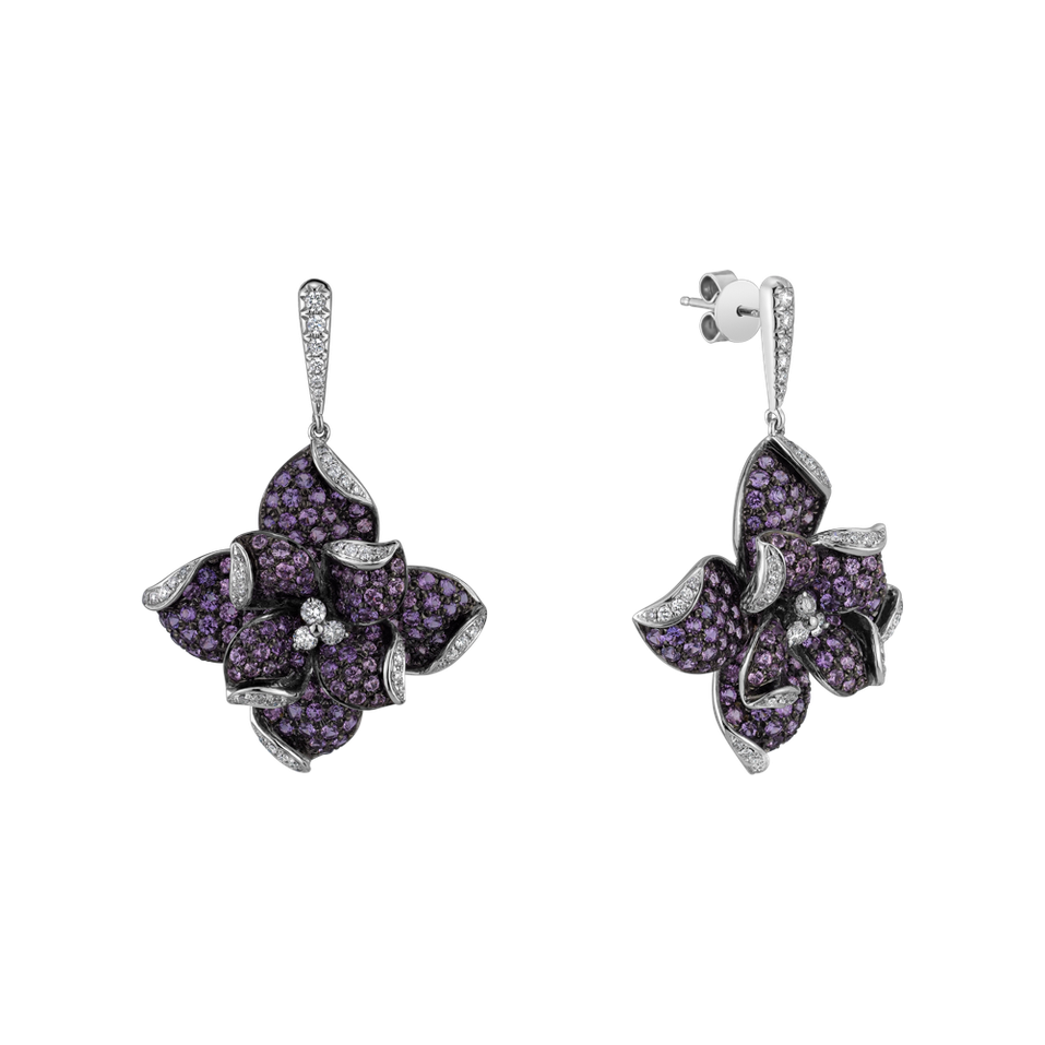 Náušnice s diamantmi a zafírmi Rossini