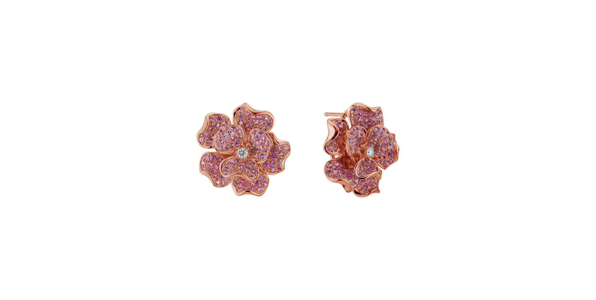 Náušnice s diamantmi a zafírmi Vogue