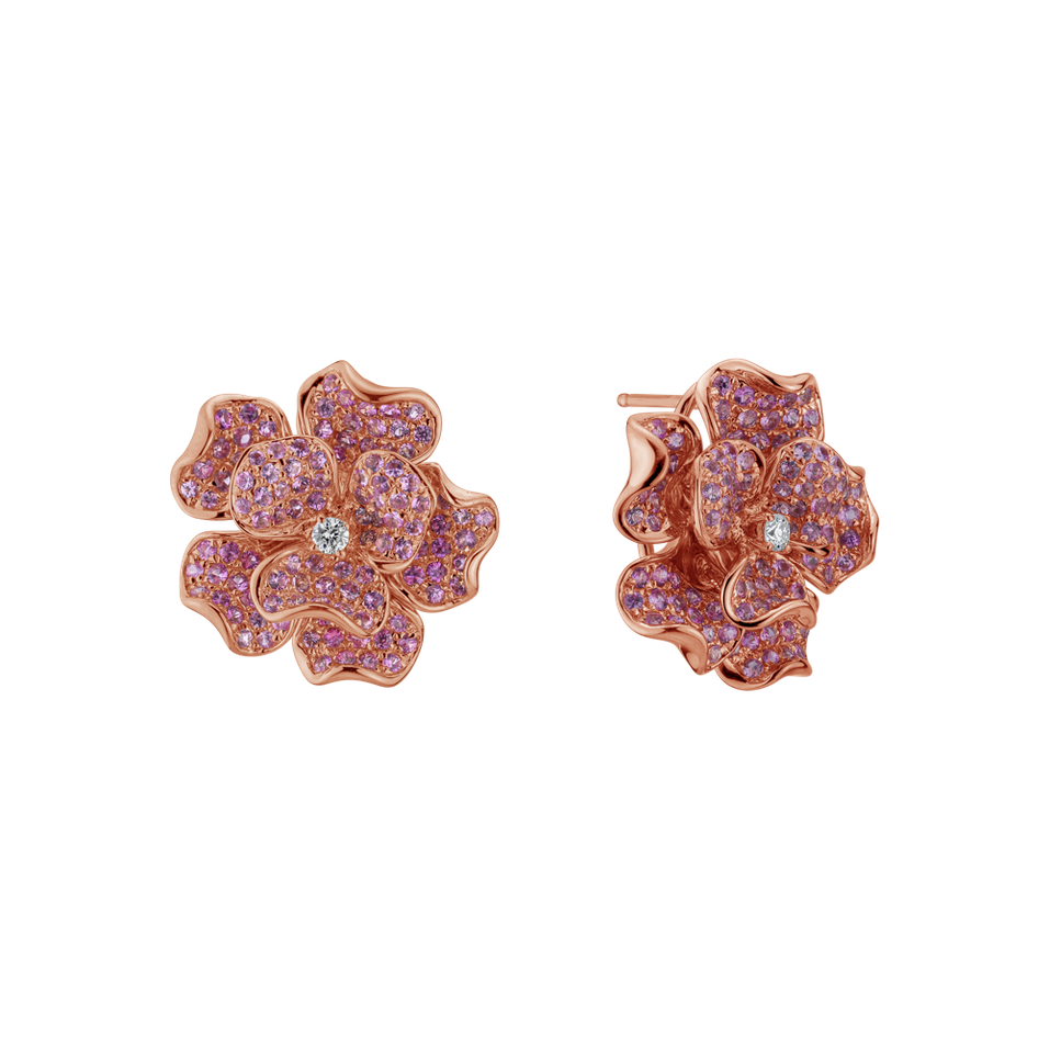 Náušnice s diamantmi a zafírmi Vogue