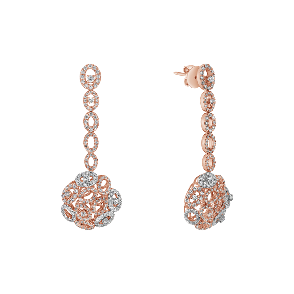 Náušnice s diamantmi Avalanche