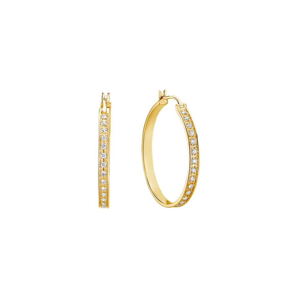 Náušnice s diamantmi Delicate Ray