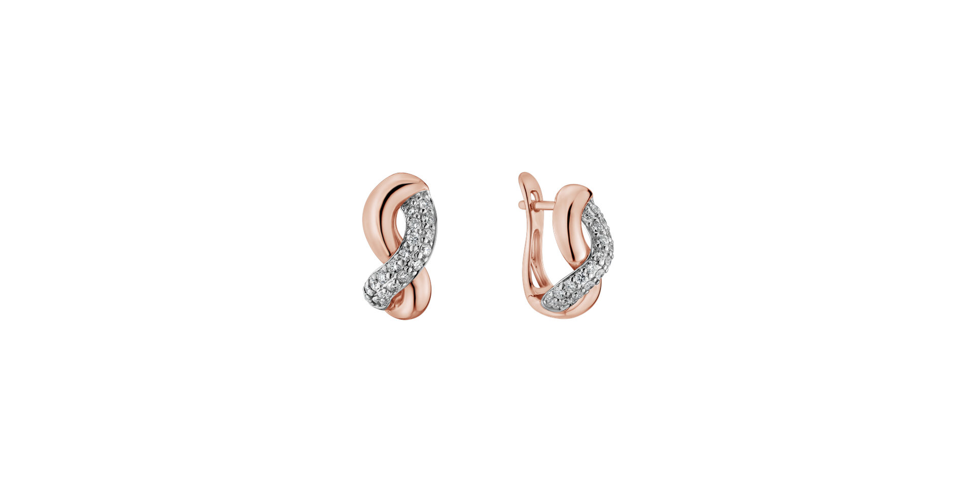 Náušnice s diamantmi Moon Infinity