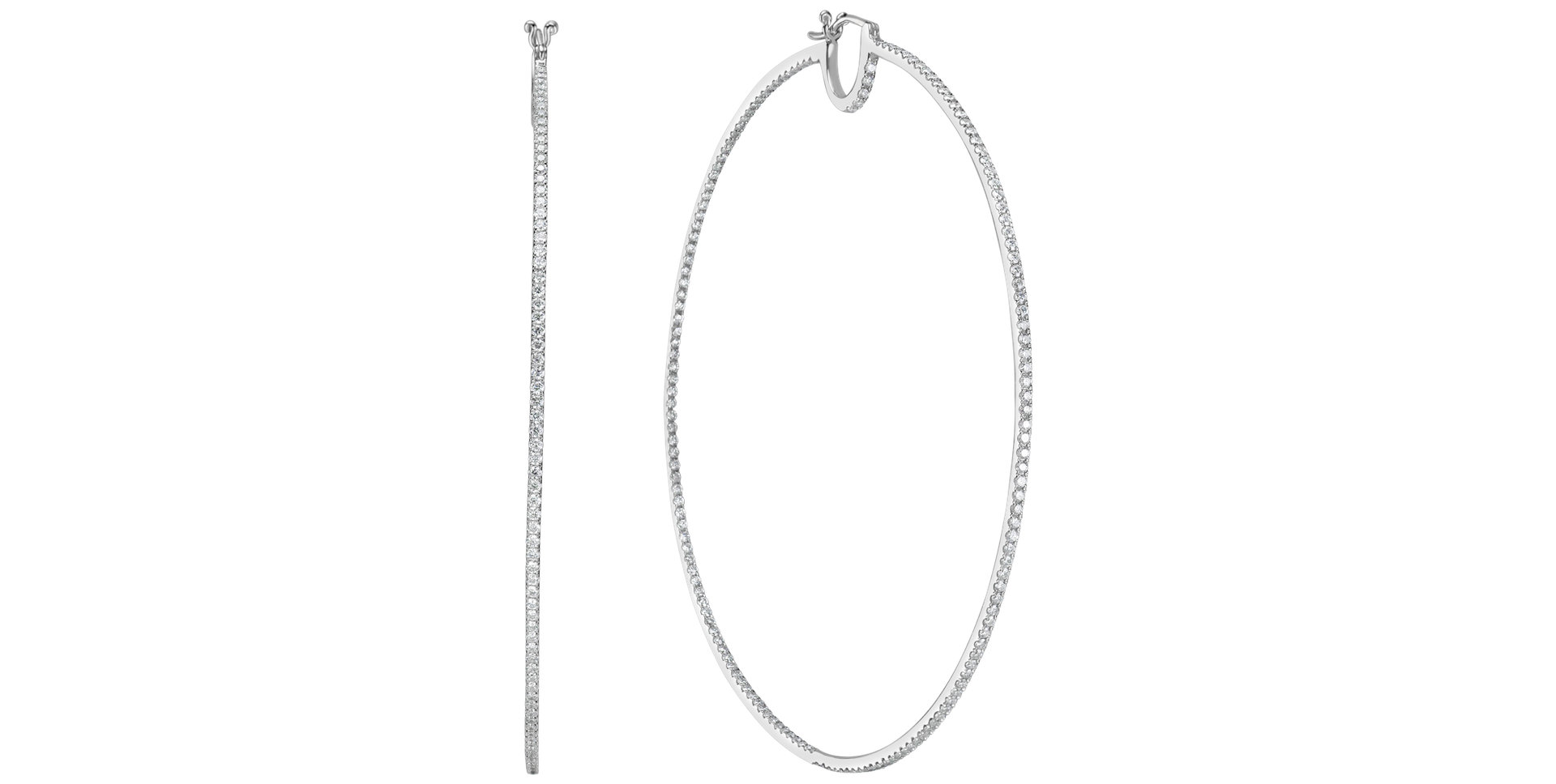 Náušnice s diamantmi Delicate Line