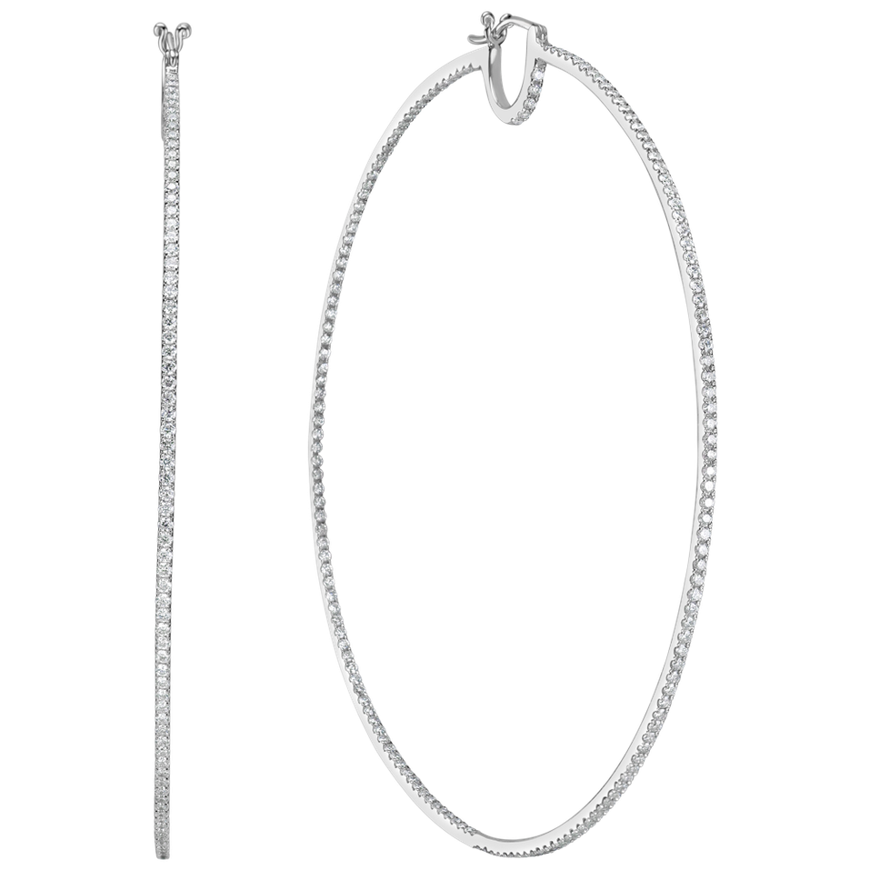 Náušnice s diamantmi Delicate Line