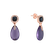 Náušnice s ametystom, diamantmi a topásom Violet Lady3