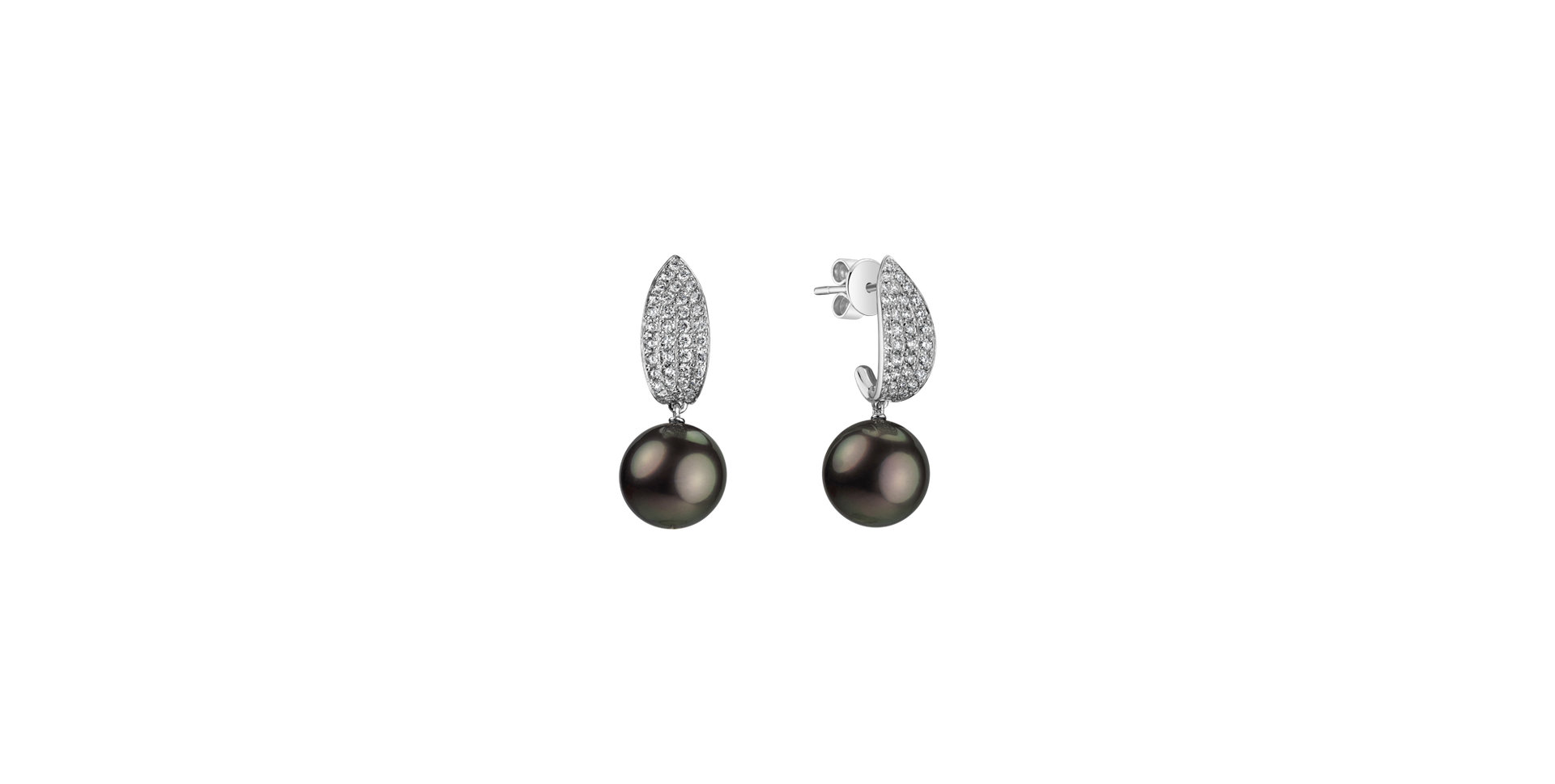 Náušnice s perlou a diamantmi Ocean Suffering