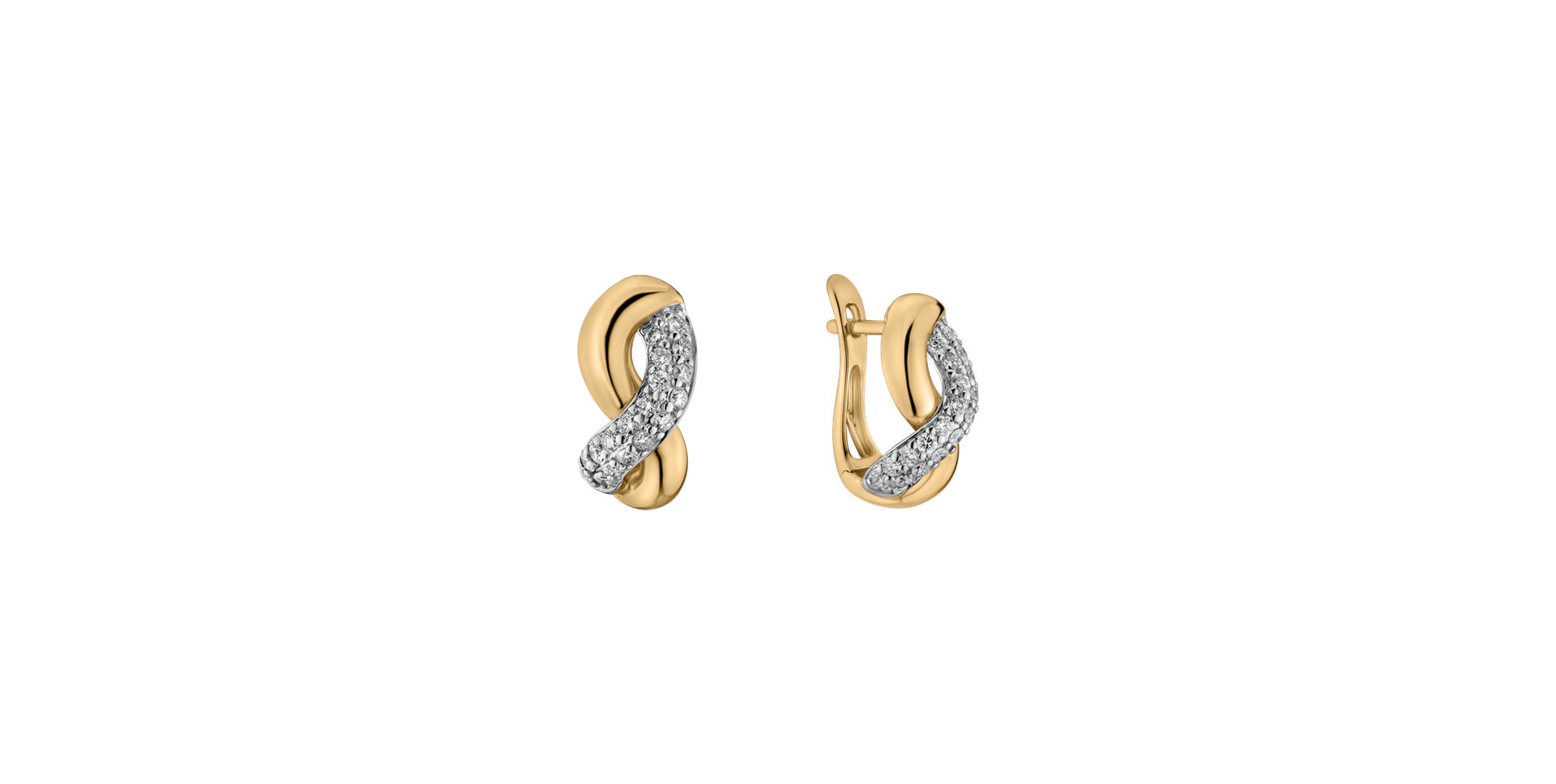 Náušnice s diamantmi Moon Infinity