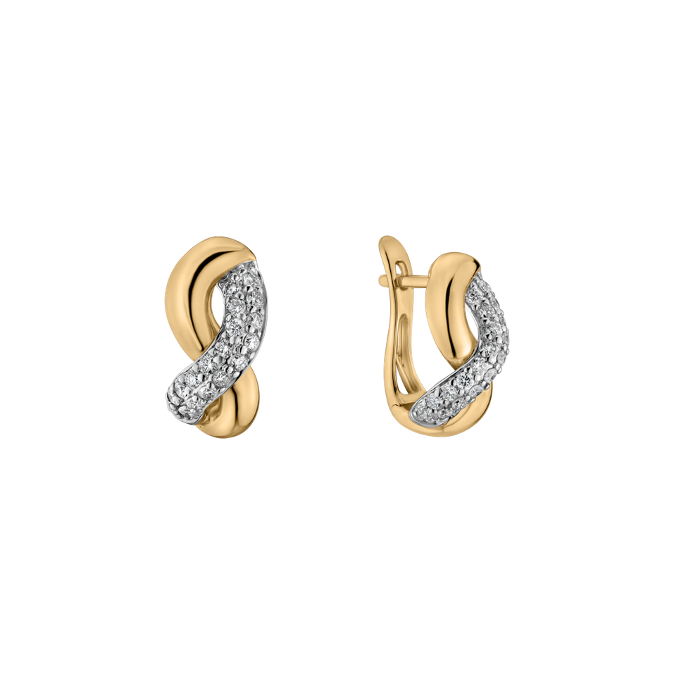 Náušnice s diamantmi Moon Infinity