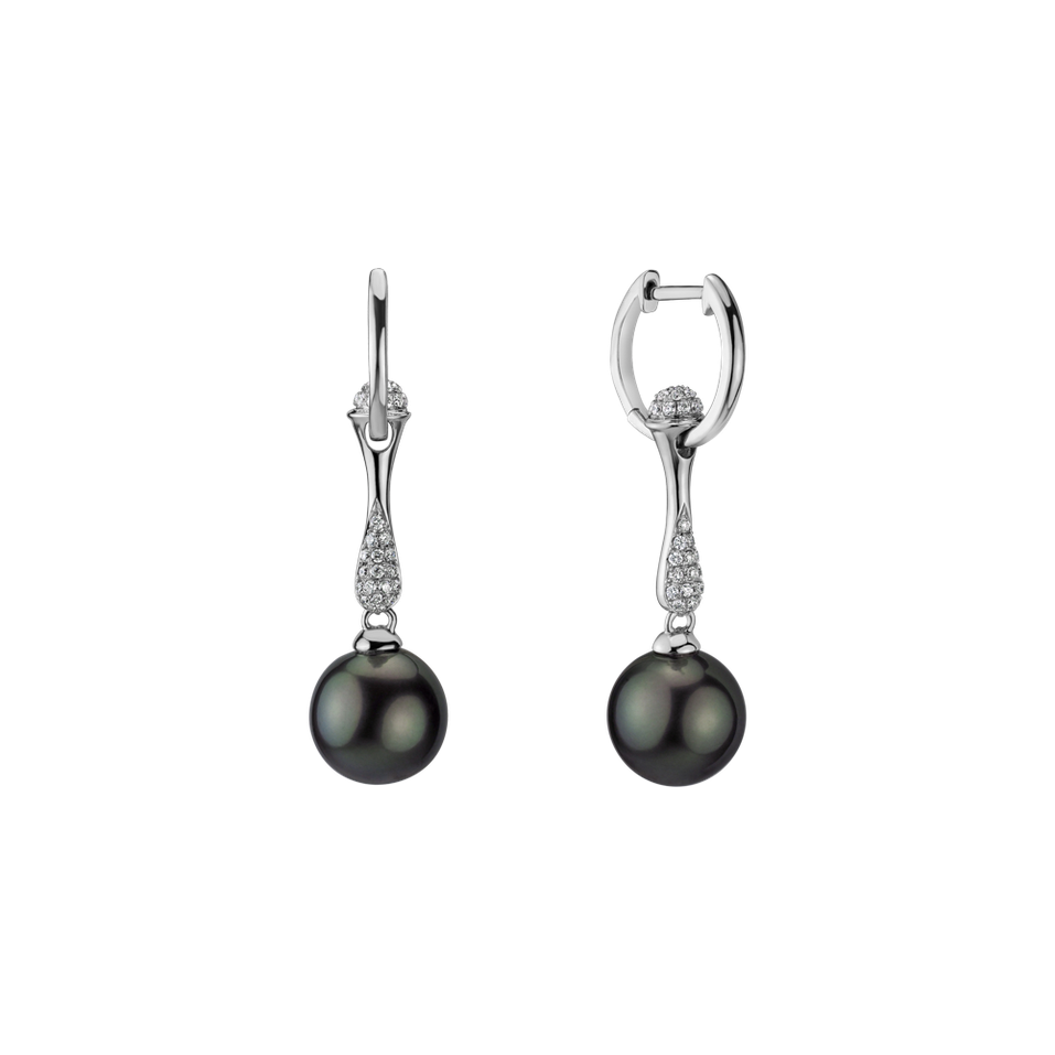 Náušnice s perlou a diamantmi Alastia