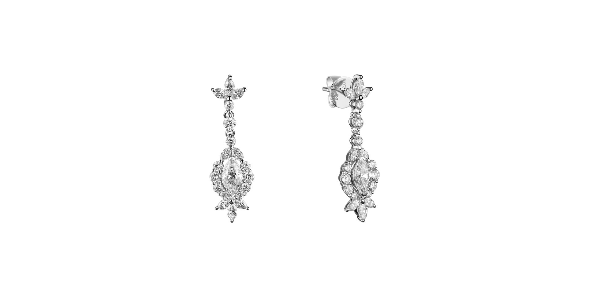 Náušnice s diamantmi Royal Earrings