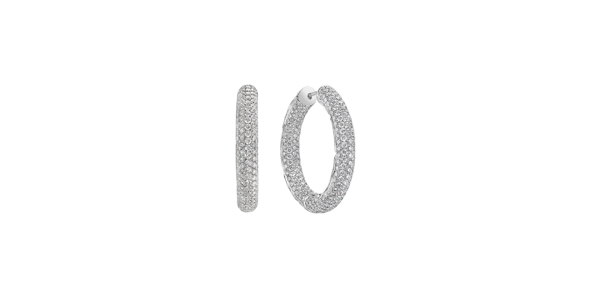 Náušnice s diamantmi Sparkling Circle