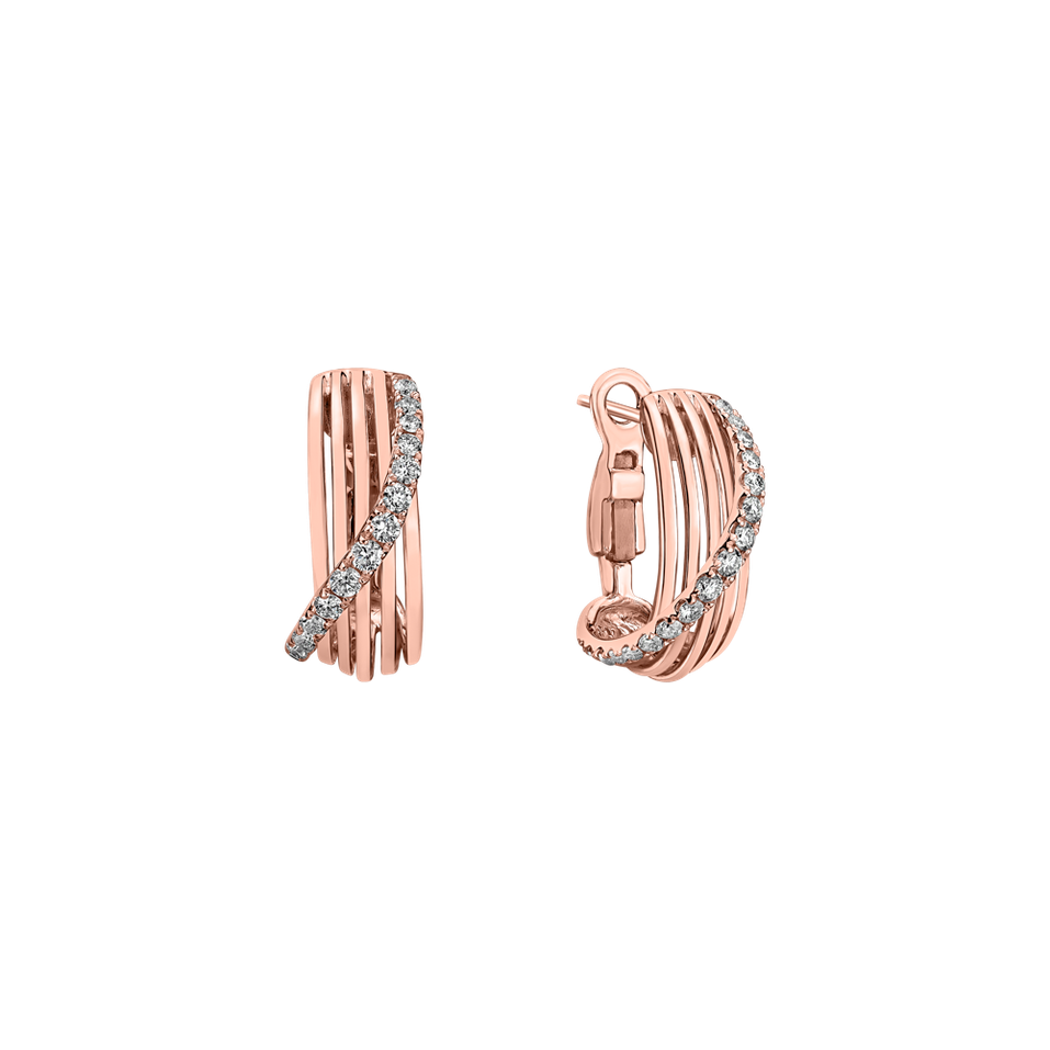 Náušnice s diamantmi Fresh Waves