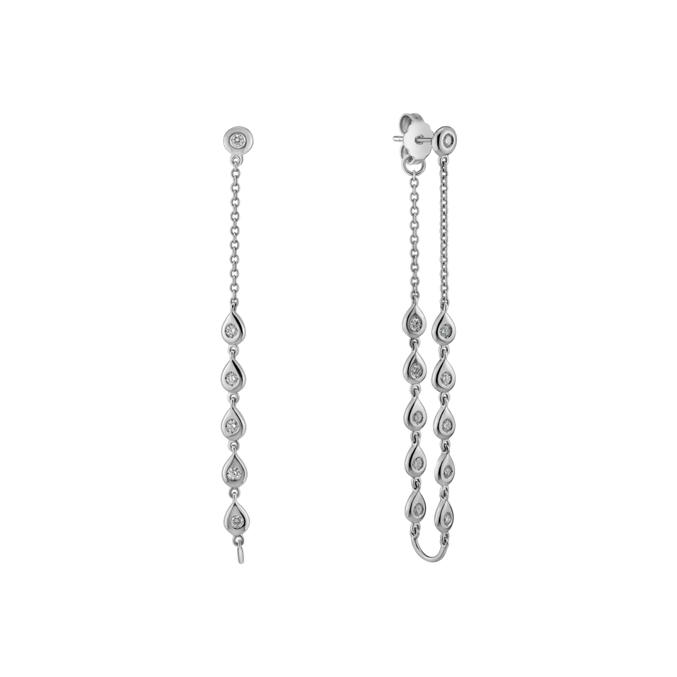 Náušnice s diamantmi Shine Waterfall