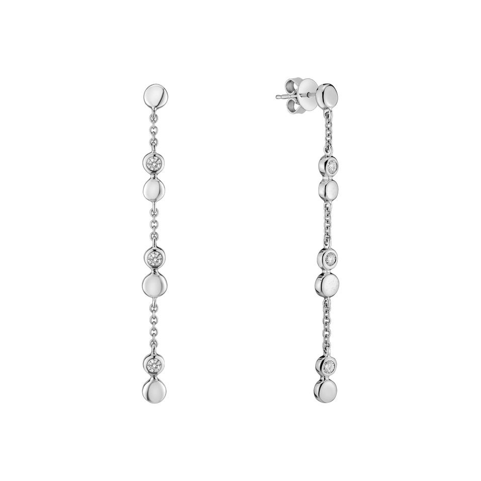 Náušnice s diamantmi Charming Waterfall