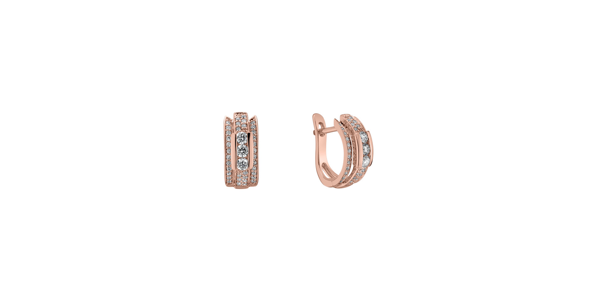 Náušnice s diamantmi Amazing Mosaic