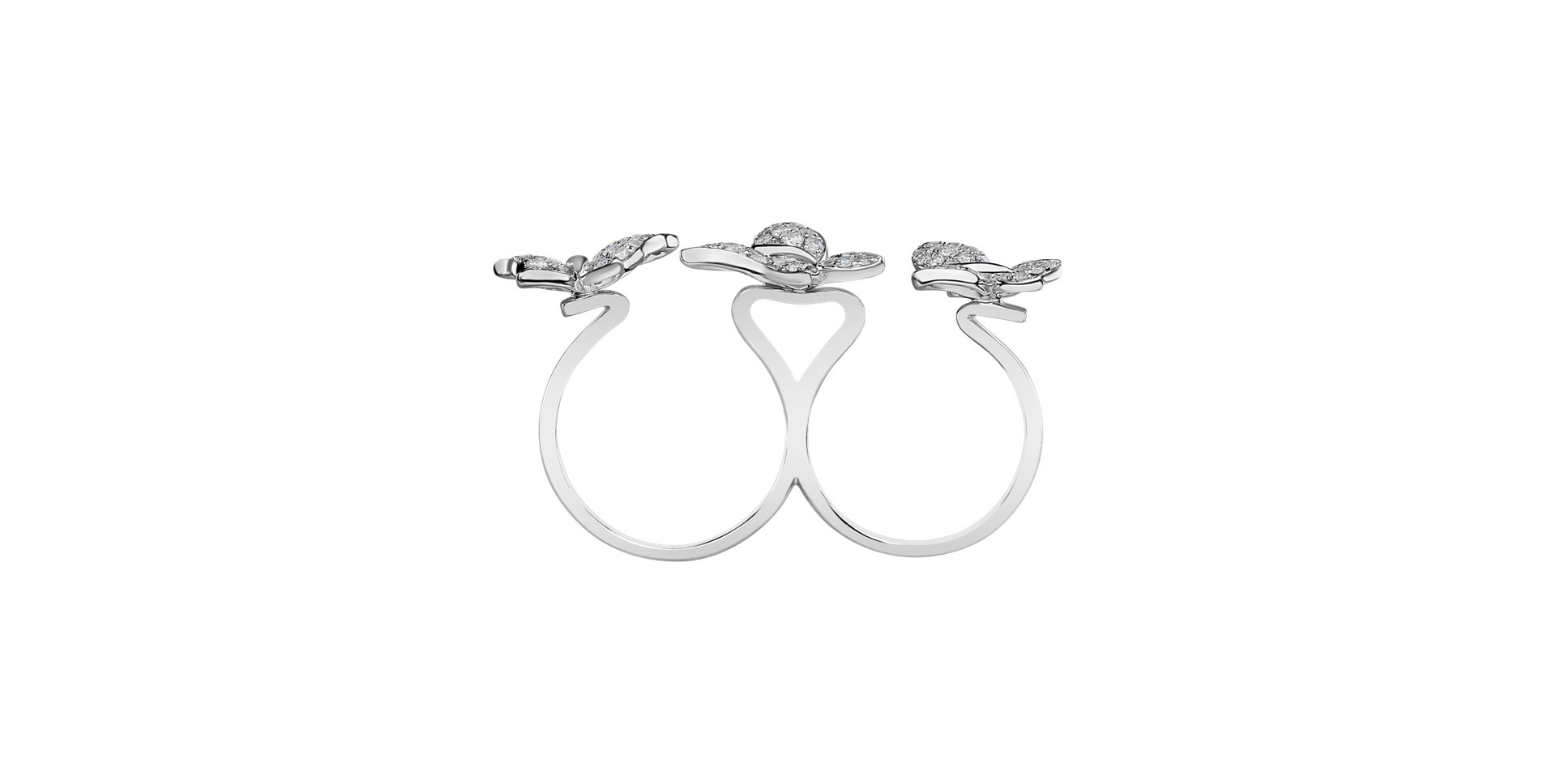 Prsteň s diamantmi Three Butterflies