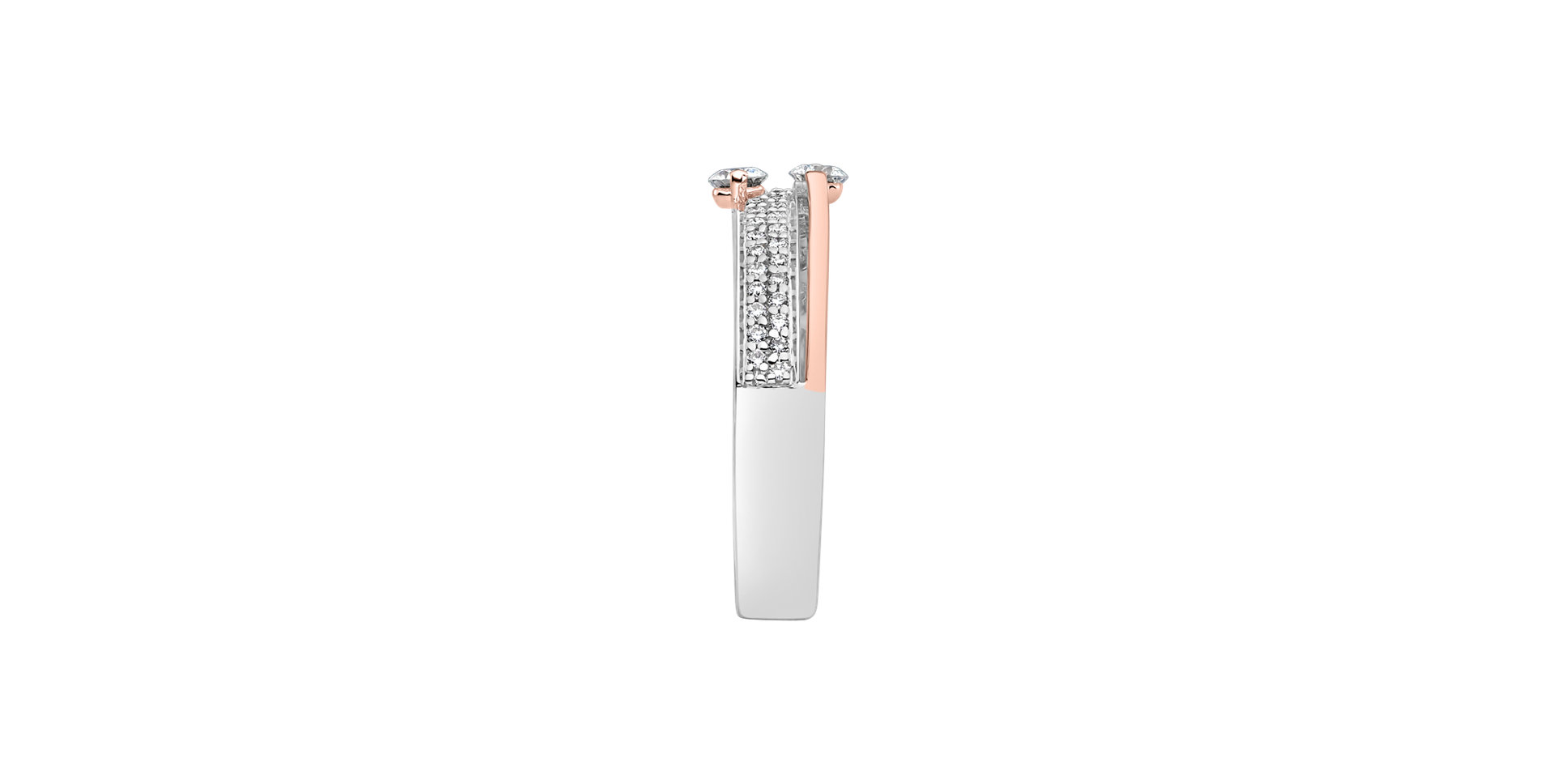 Prsteň s diamantmi Classy Coctail