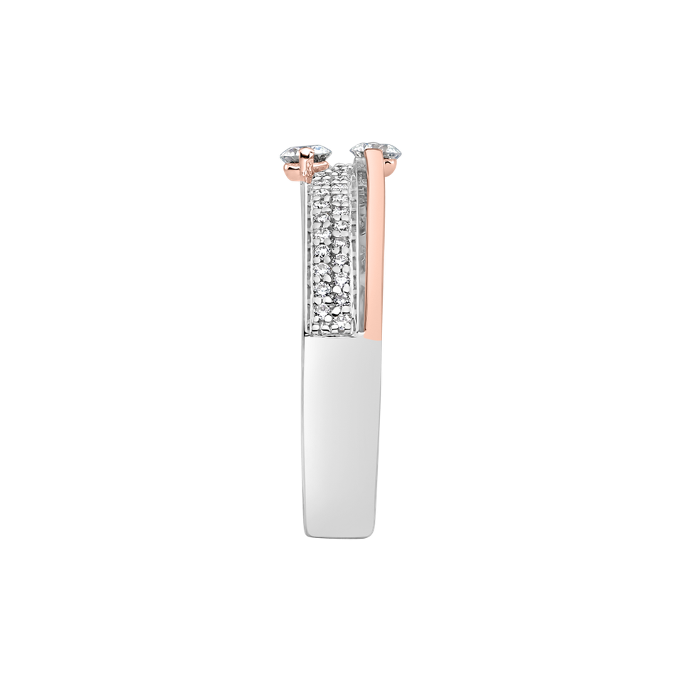 Prsteň s diamantmi Classy Coctail