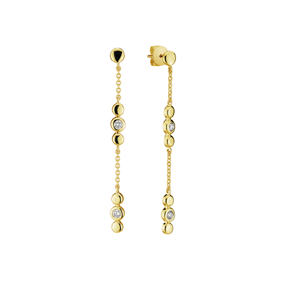 Náušnice s diamantmi Miracle Waterfall