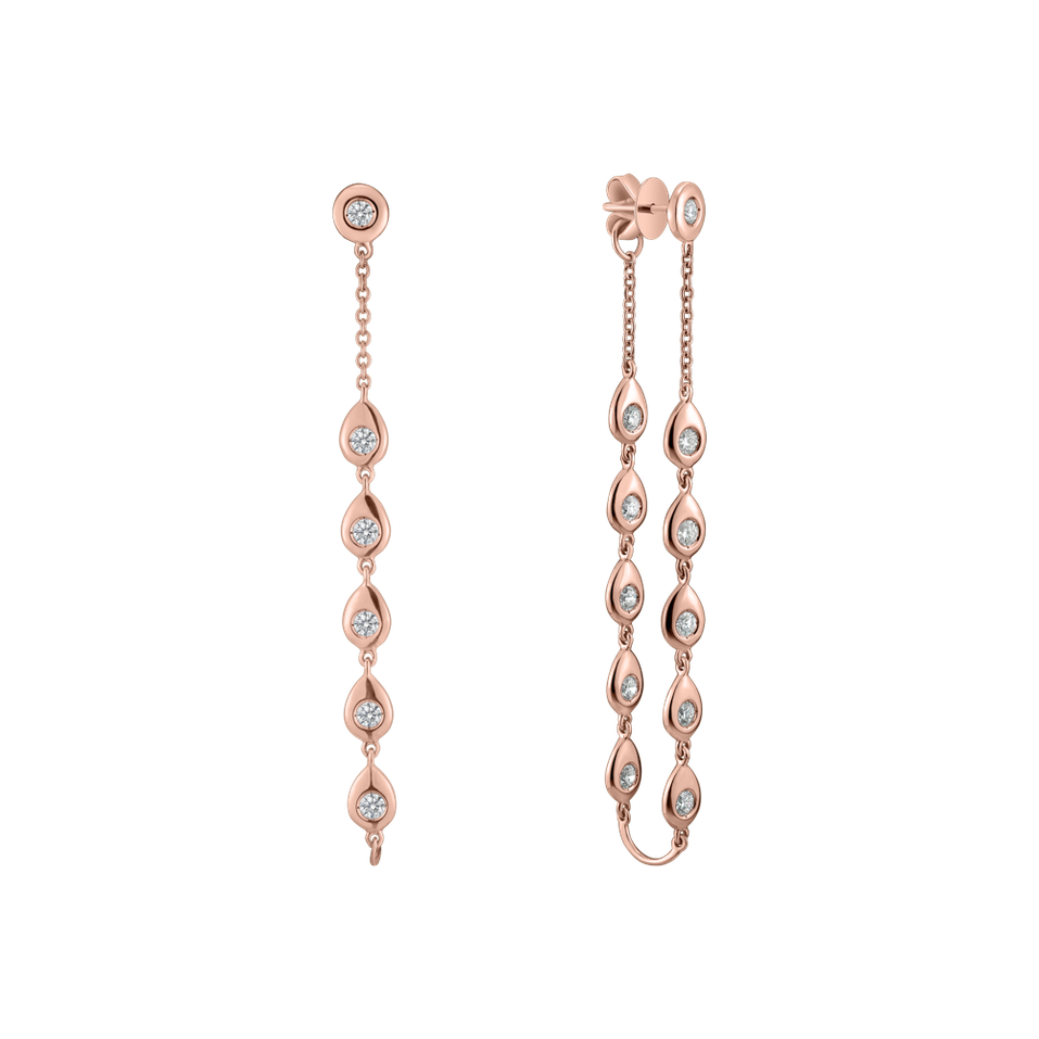 Náušnice s diamantmi Shine Waterfall