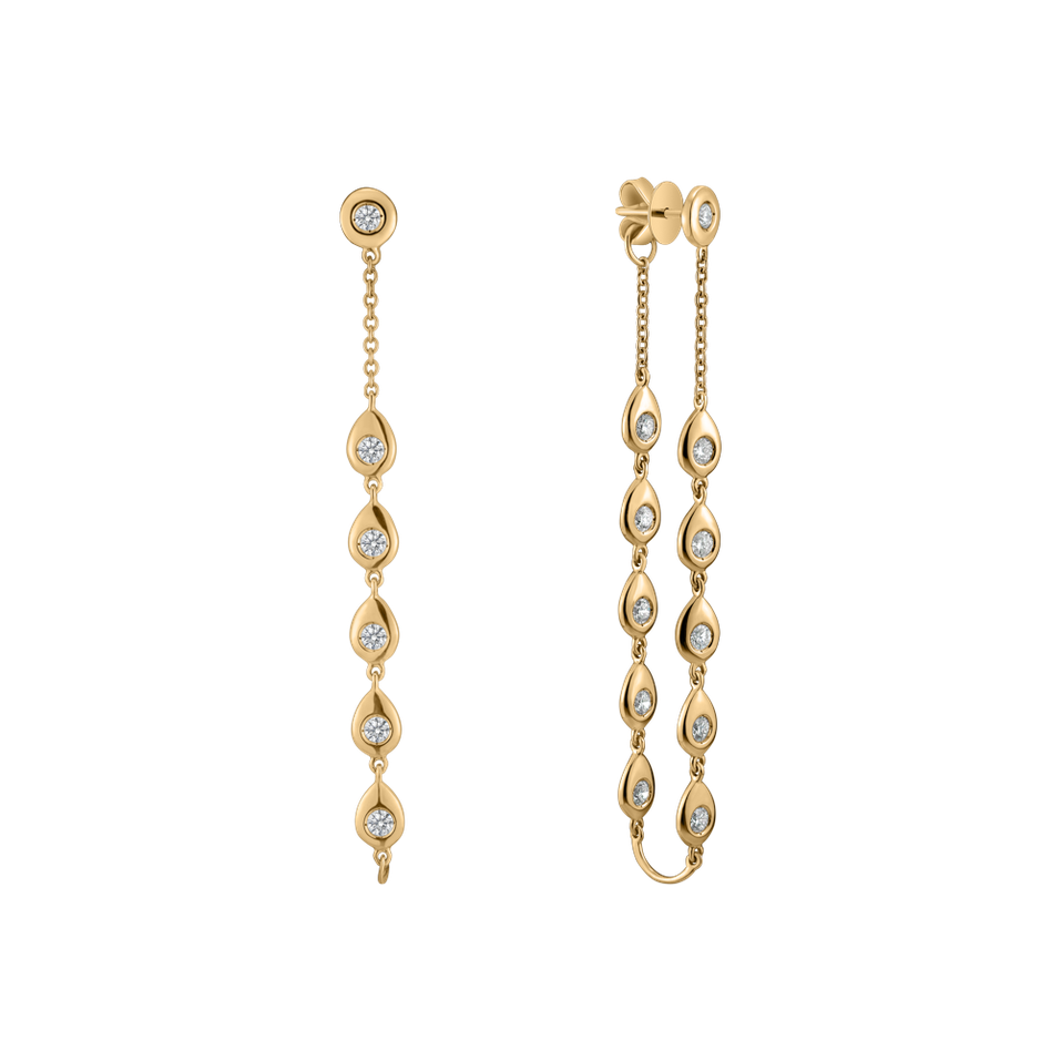 Náušnice s diamantmi Shine Waterfall